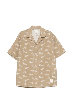 Emporio Armani logo-pattern shirt - Neutrals