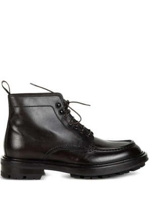 Neil Barrett lace-up panelled boots - Brown