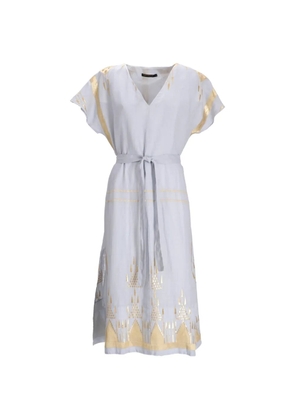 GREEK ARCHAIC KORI V-neck midi dress - Neutrals