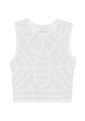 Circus Hotel sequinned sleeveless top - White