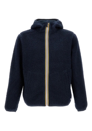 K-Way hooded sherpa fleece jacket - Blue
