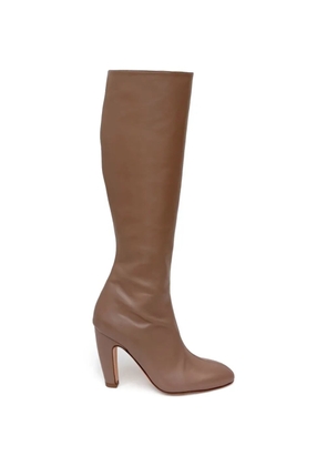 GIABORGHINI Thelma block-heel boots - Neutrals