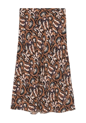 Ba&Sh abstract-print midi skirt - Brown