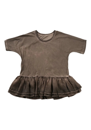 Uma Wang peplum T-shirt - Brown