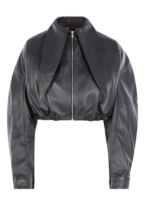 Zomer Irkin collar zip jacket - Black