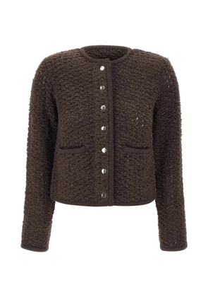 STAUD patch-pocket cardigan - Brown