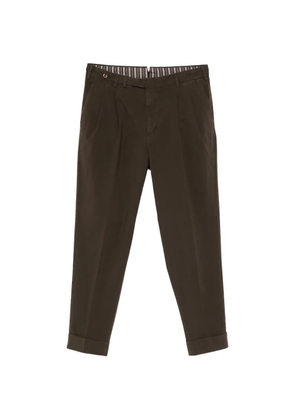 PT Torino pleated cuffed trousers - Brown