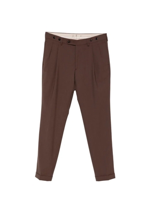 Berwich pleated cuffed trousers - Brown