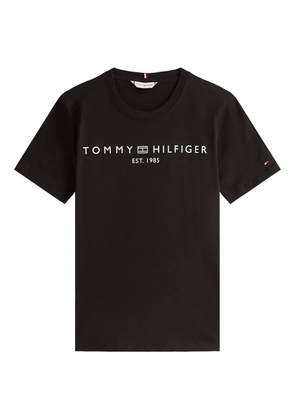 Tommy Hilfiger embroidered-logo cotton T-shirt - Black