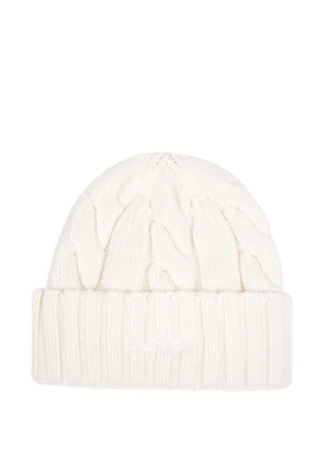 MC2 Saint Barth cable-knit ribbed beanie hat - White