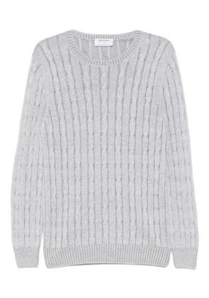 Gran Sasso cable-knit crew-neck sweater - Grey