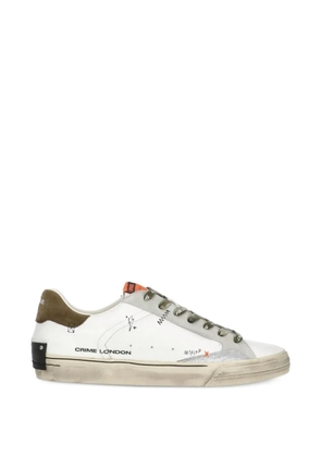 Crime London Deconstructed lace-up sneakers - White