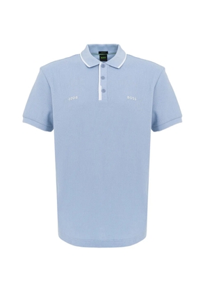 BOSS logo-detail polo shirt - Blue