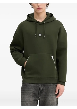 HUGO zip-pockets hoodie - Green