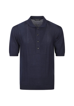 Tagliatore buttoned polo shirt - Blue