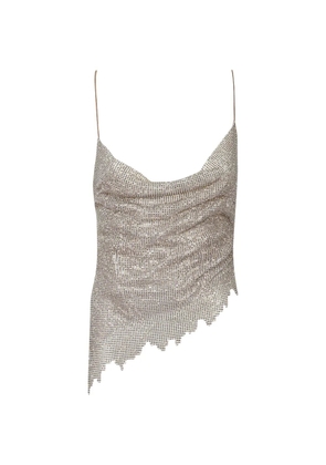 POSTER GIRL rhinestone-embellished top - Gold