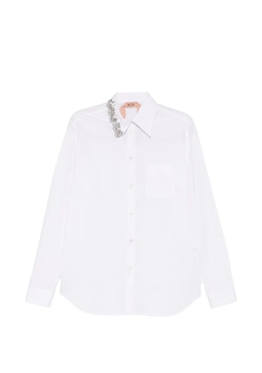 Nº21 collar-embellished shirt - White