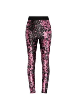 Versace Jeans Couture print-detail leggings - Black