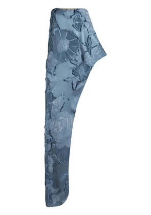 ETRO floral-jacquard asymmetric top - Blue