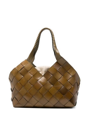 DRAGON DIFFUSION Castello woven leather tote bag - Green