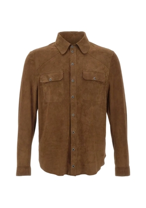 CONCEPT LEATHER Marc37 Napoli leather shirt - Brown