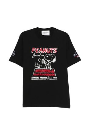 Iceberg peanuts-embroidered T-shirt - Black