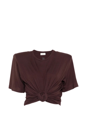 Magda Butrym knot-detail T-shirt - Brown
