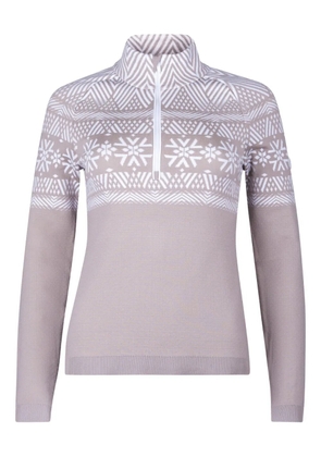 NEWLAND half-zip long-sleeve sweater - Neutrals