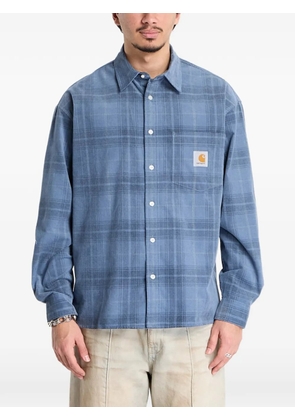 Carhartt WIP L/S Wilber plaid pocket shirt - Blue