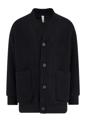 Hevo Cimino patch-pocket ribbed coat - Black