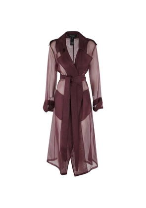 Federica Tosi sheer trench coat - Purple