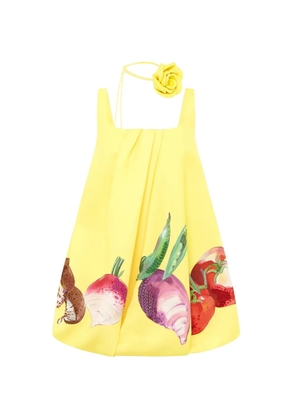 Leo Lin Suki puff printed mini dress - Yellow