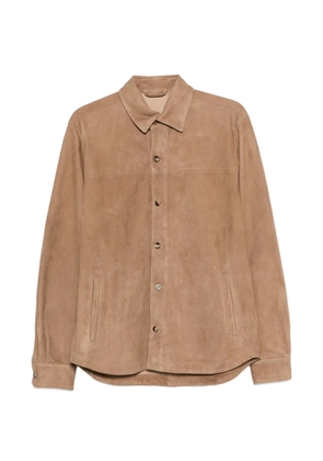 Boglioli buttoned suede shirt - Neutrals