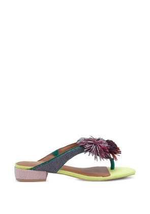 Kurt Geiger London pompom T-bar sandals - Green