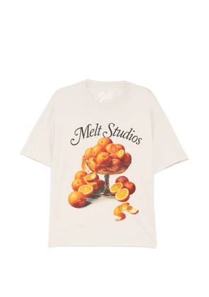 Melt graphic-print T-shirt - Neutrals