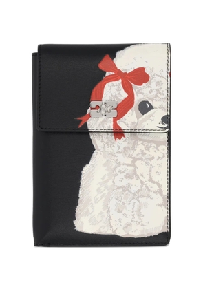 GANNI dog-print wallet - White