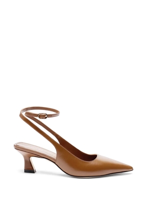 Stuart Weitzman Vinnie 50 squared strap pumps - Brown