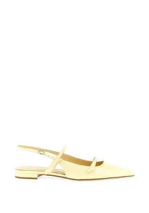 Alexandre Birman Tita patent leather slingback flats - Yellow