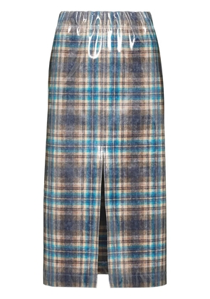 Maison Margiela x Pendleton checked lacquered skirt - Green