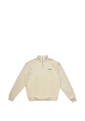 Les Deux half-zip embroidered sweatshirt - Neutrals