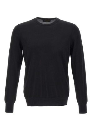 Gran Sasso crew-neck ribbed-trims sweater - Black