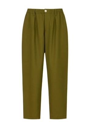 Marni pleated elasticated-waistband trousers - Green