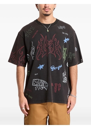 A BATHING APE® overall-print relaxed fit T-shirt - Black