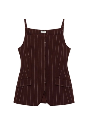 Simkhai striped-pattern top - Red