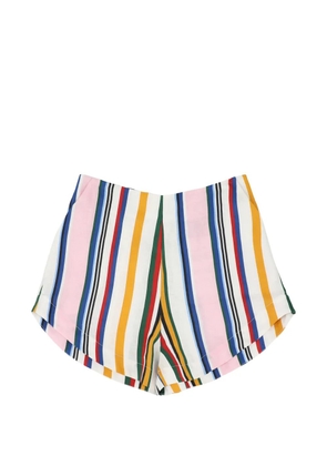 Cala de la Cruz Bahamas striped-pattern shorts - White