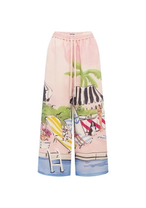 Leo Lin Jamie wide-leg trousers - Pink