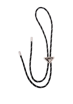 Prada triangle logo rope tie - Black