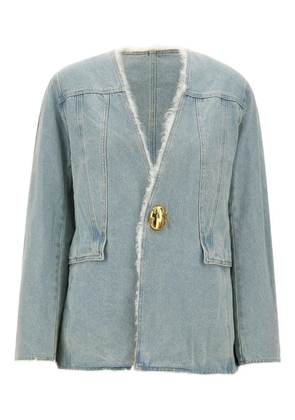 Jacques shearling denim jacket - Blue