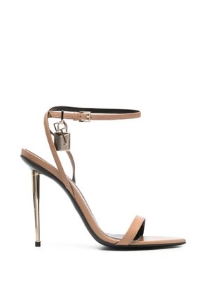 TOM FORD padlock ankle-strap sandals - Brown