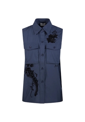 P.A.R.O.S.H. floral embroidered shirt - Blue